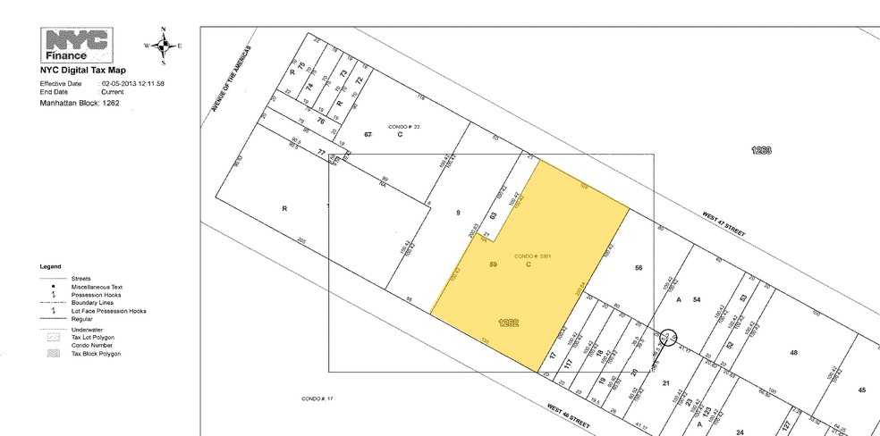 55 W 46th St, New York, NY for rent - Plat Map - Image 2 of 10