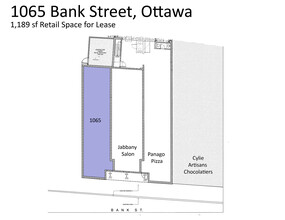 1065-1069 Bank St, Ottawa, ON for rent Floor Plan- Image 1 of 7