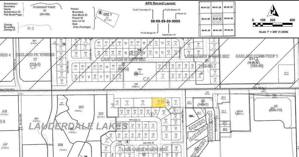 4406-4420 W Oakland Park Blvd, Lauderdale Lakes, FL for rent - Plat Map - Image 3 of 3