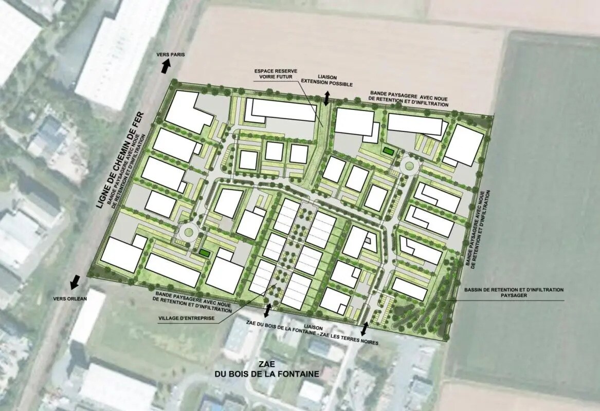 Land in Angerville for sale Site Plan- Image 1 of 3