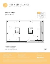 1100 W Central Rd, Arlington Heights, IL to rent Floor Plan- Image 1 of 1