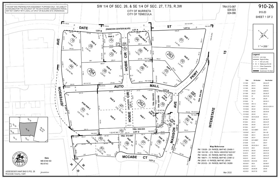 1.37 Acres SEQ French Valley Pky & Jefferson Ave, Temecula, CA for sale - Plat Map - Image 1 of 1