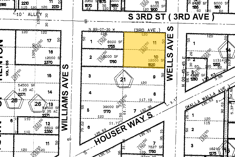 811-825 S 3rd St, Renton, WA for sale - Plat Map - Image 1 of 1