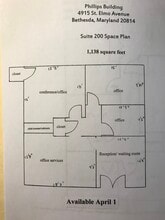 4915 St. Elmo Ave, Bethesda, MD to rent Floor Plan- Image 2 of 2