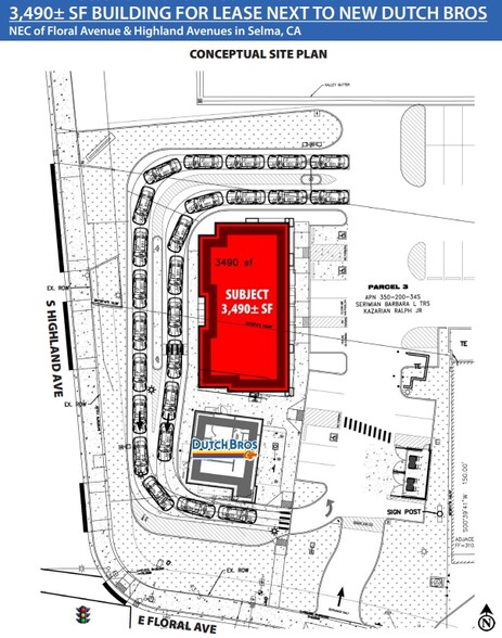 NEC Floral & Highland Ave, Selma, CA for rent - Site Plan - Image 2 of 4