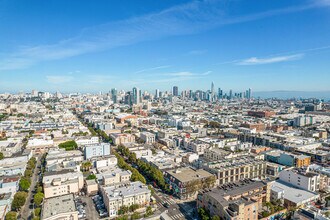593-599 Valencia St, San Francisco, CA - AERIAL  map view