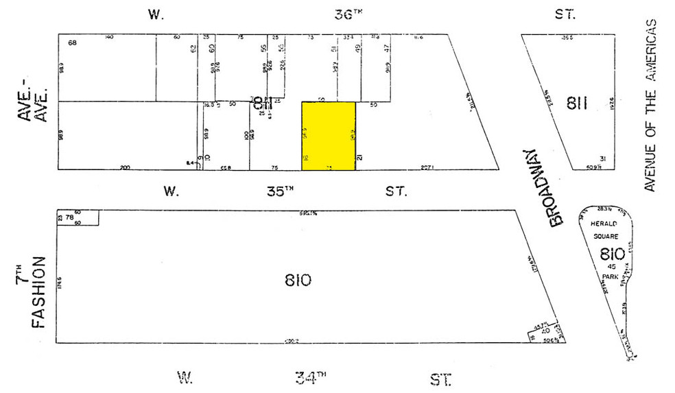 131 W 35th St, New York, NY for sale - Plat Map - Image 2 of 4