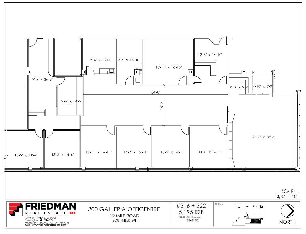 300 Galleria Officentre, Southfield, MI to rent Floor Plan- Image 1 of 2