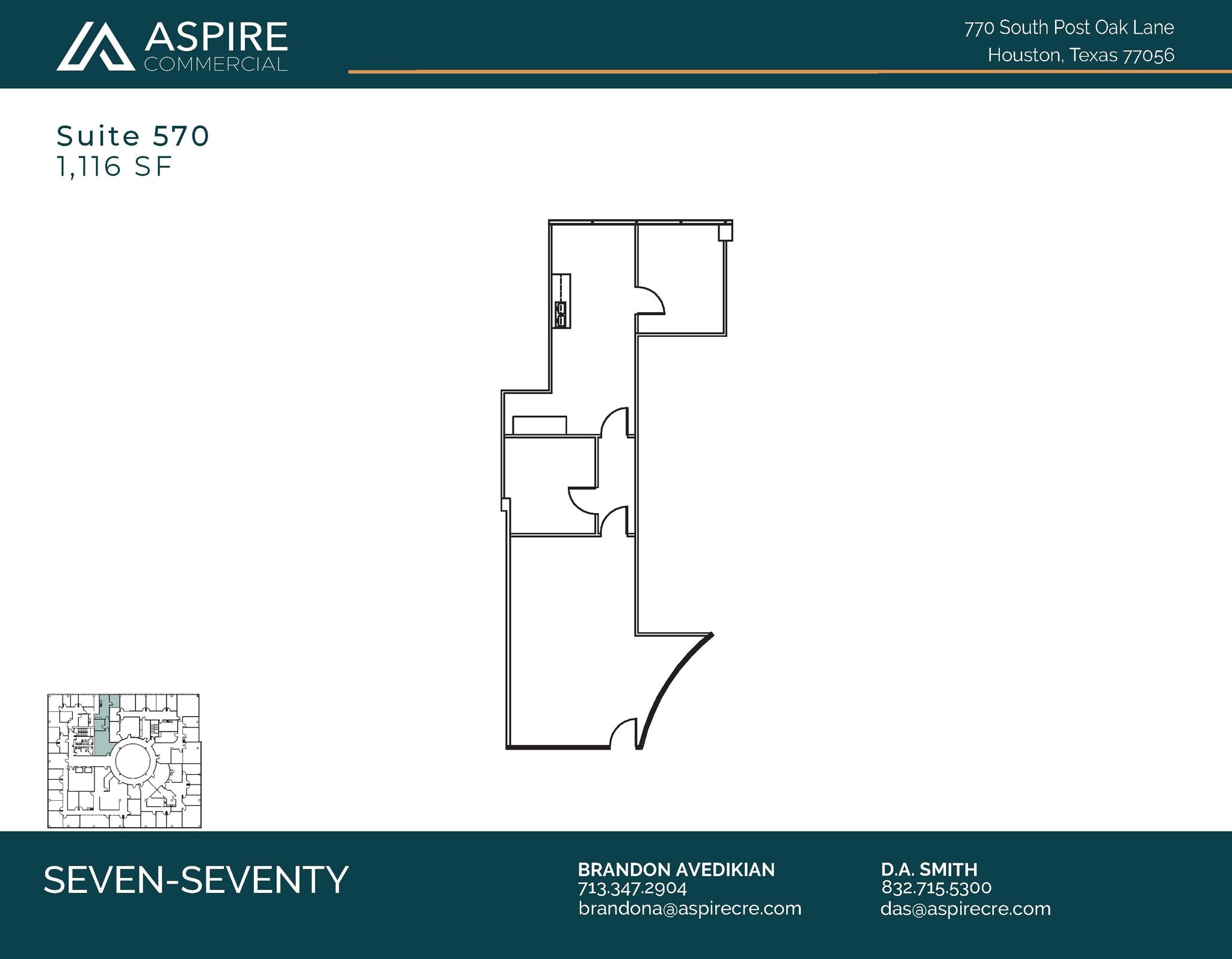 770 S Post Oak Ln, Houston, TX to rent Floor Plan- Image 1 of 4
