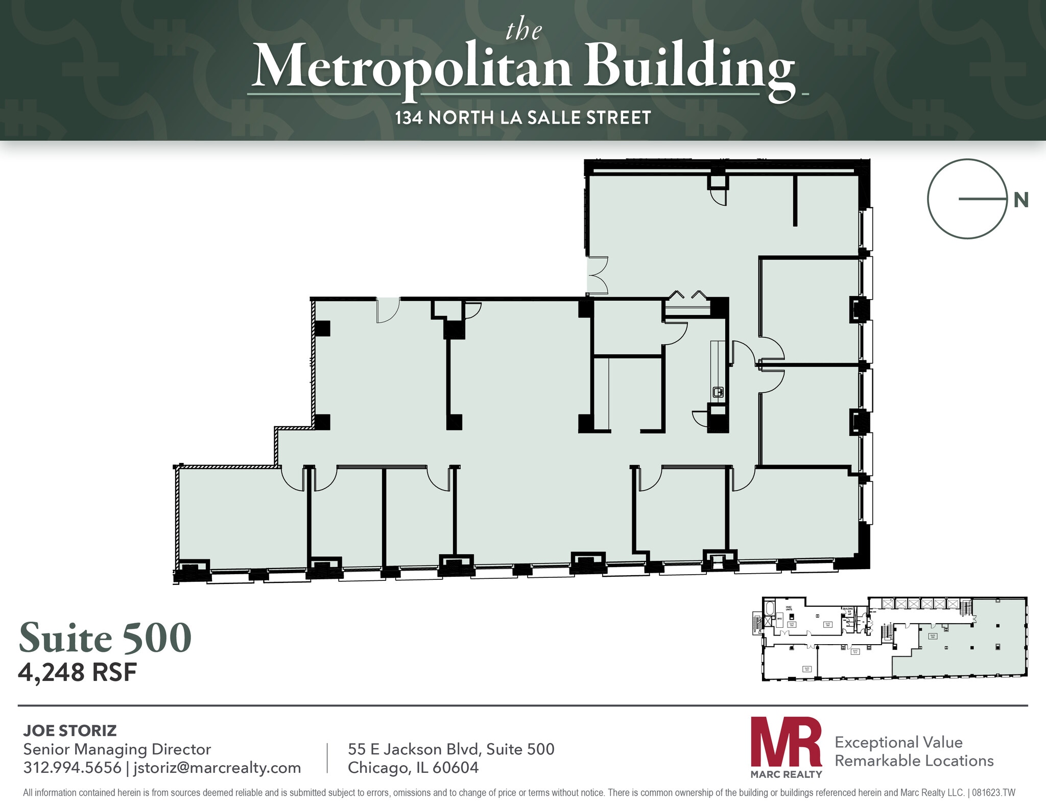 134 N LaSalle St, Chicago, IL to rent Floor Plan- Image 1 of 13