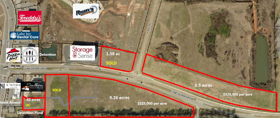 Lake Joy Road, Warner Robins, GA for sale - Aerial - Image 1 of 2