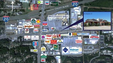 1100 Skyland Blvd E, Tuscaloosa, AL for sale Aerial- Image 1 of 1