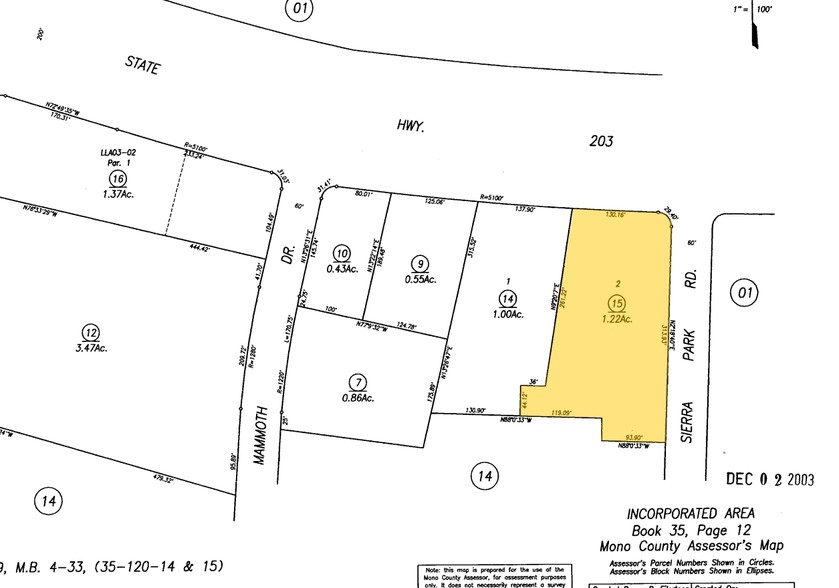 2935 Main St, Mammoth Lakes, CA for sale - Plat Map - Image 1 of 1