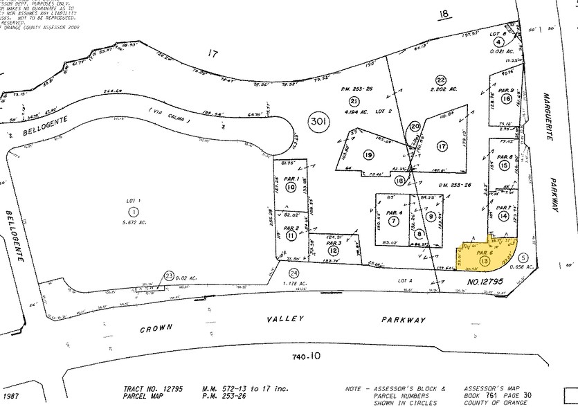 26391 Crown Valley Pky, Mission Viejo, CA for sale - Plat Map - Image 1 of 1