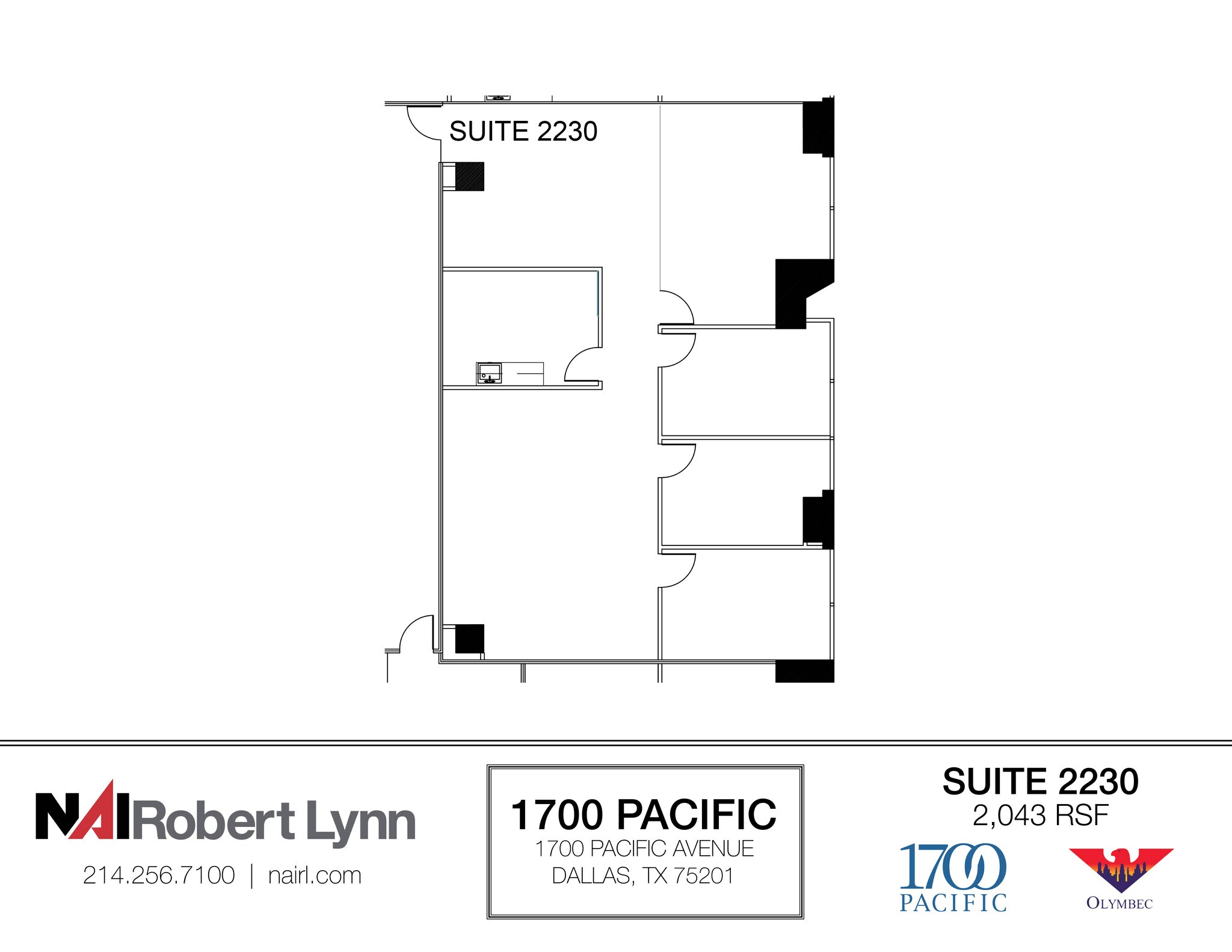 1700 Pacific Ave, Dallas, TX to rent Floor Plan- Image 1 of 1