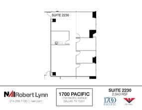 1700 Pacific Ave, Dallas, TX to rent Floor Plan- Image 1 of 1