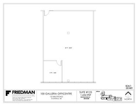 100 Galleria Officentre, Southfield, MI for sale Floor Plan- Image 1 of 2