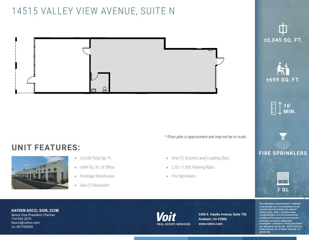 14525 Valley View Ave, Santa Fe Springs, CA to rent Floor Plan- Image 1 of 1