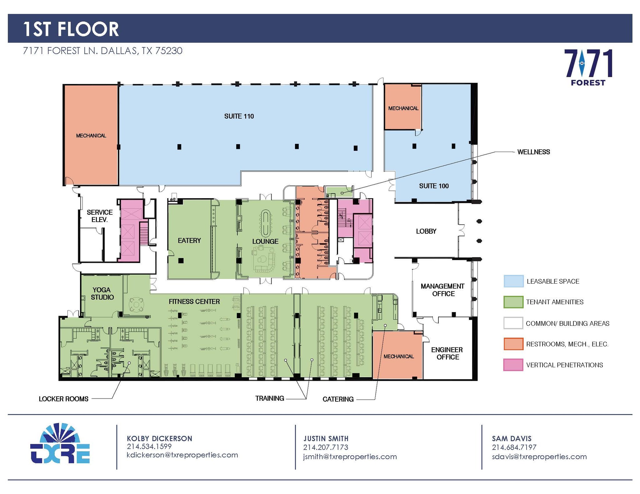 7171 Forest Ln, Dallas, TX for rent Floor Plan- Image 1 of 2