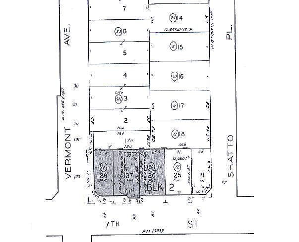 698 S Vermont Ave, Los Angeles, CA for rent - Plat Map - Image 3 of 7