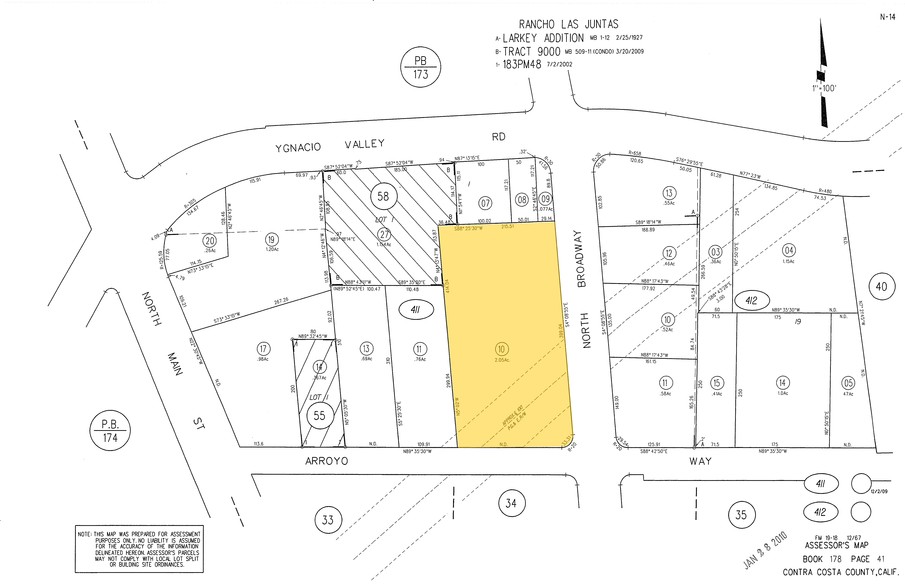 1981 N Broadway, Walnut Creek, CA for rent - Plat Map - Image 2 of 13