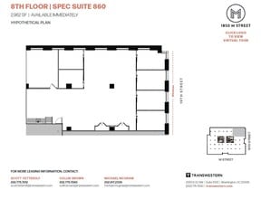1850 M St NW, Washington, DC to rent Floor Plan- Image 2 of 2