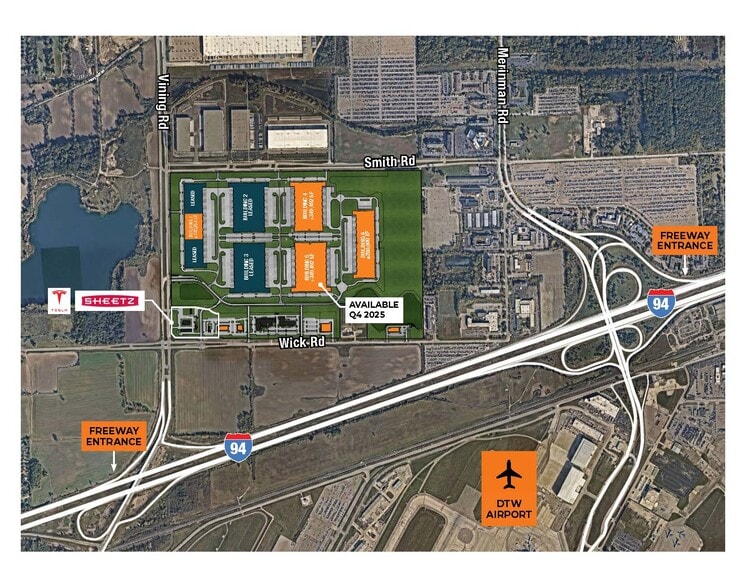 1 Vining Rd, Romulus, MI to rent - Site Plan - Image 1 of 1