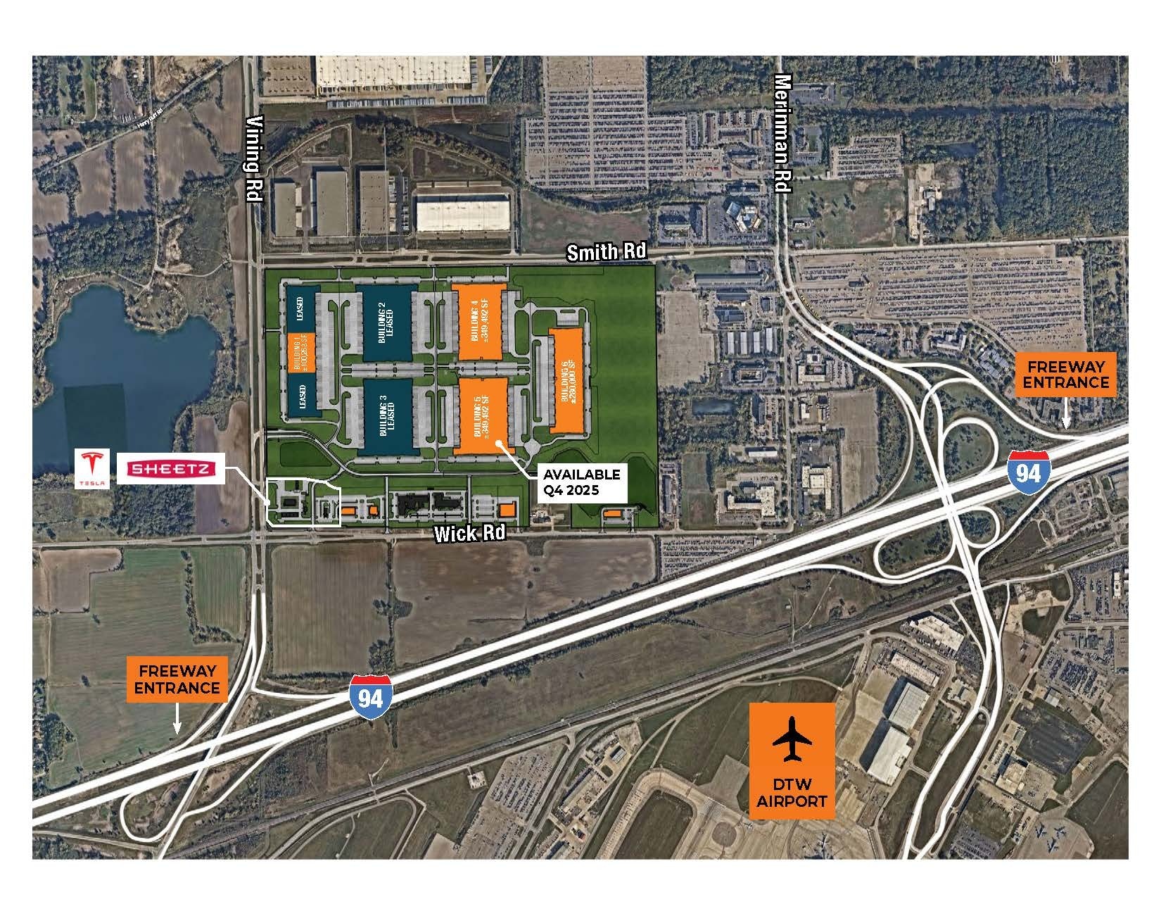 1 Vining Rd, Romulus, MI to rent Site Plan- Image 1 of 2