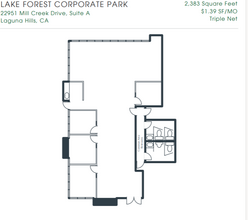 22951 Mill Creek Dr, Laguna Hills, CA for rent Floor Plan- Image 1 of 1