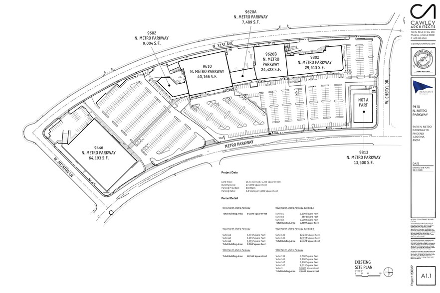 9620 N Metro Pky SW, Phoenix, AZ for rent - Site Plan - Image 2 of 19