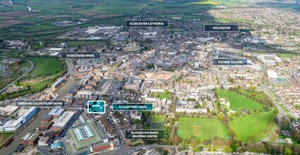 12 Llanthony Rd, Gloucester, GLS - AERIAL  map view
