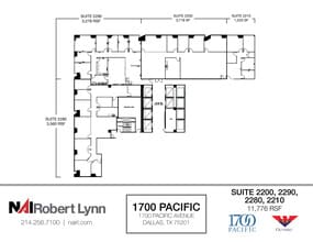1700 Pacific Ave, Dallas, TX to rent Floor Plan- Image 2 of 2