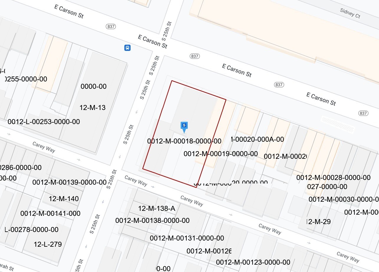 2502-2504 E Carson St, Pittsburgh, PA for sale Plat Map- Image 1 of 2