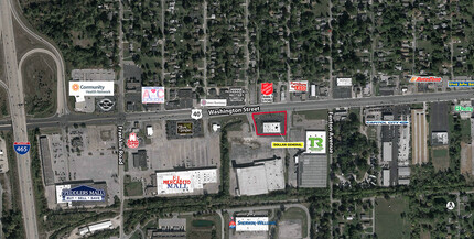 8311-8323 E Washington St, Indianapolis, IN - aerial  map view