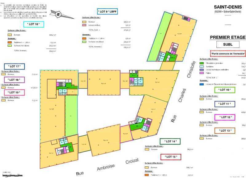 Office in Saint-Denis to rent - Site Plan - Image 3 of 4