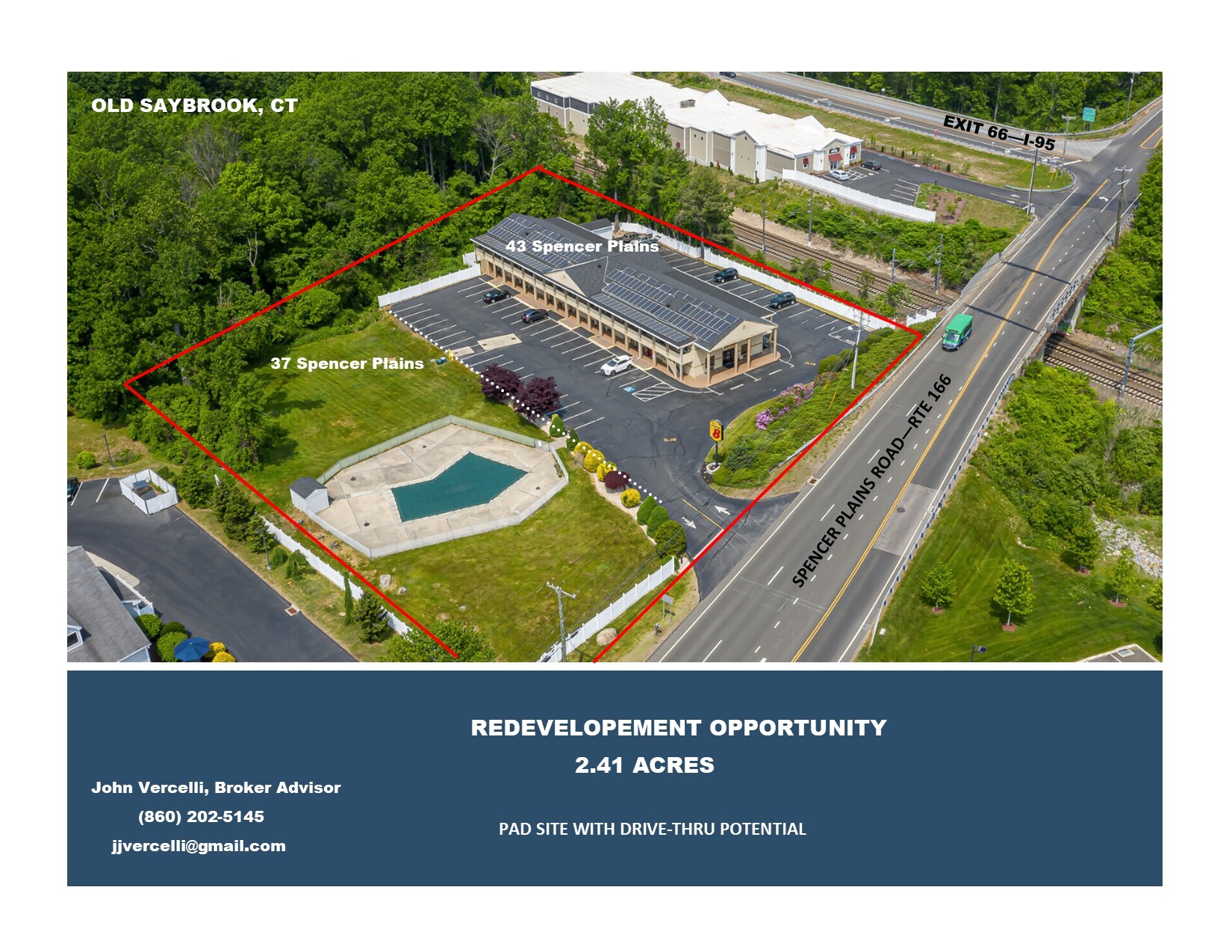 37 Spencer Plain Rd, Old Saybrook, CT to rent Aerial- Image 1 of 2