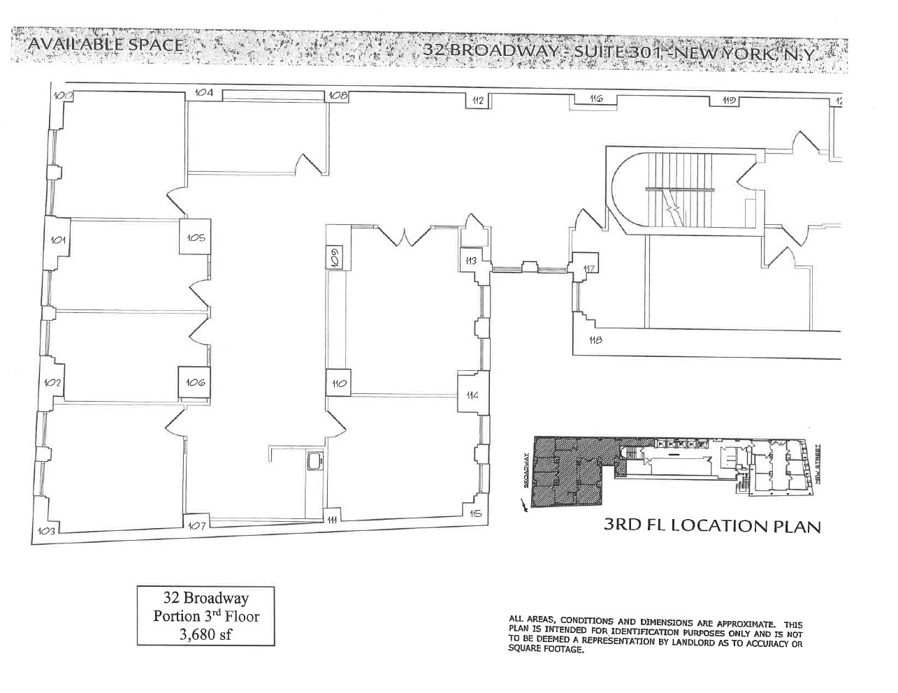 32 Broadway, New York, NY for rent Floor Plan- Image 1 of 1