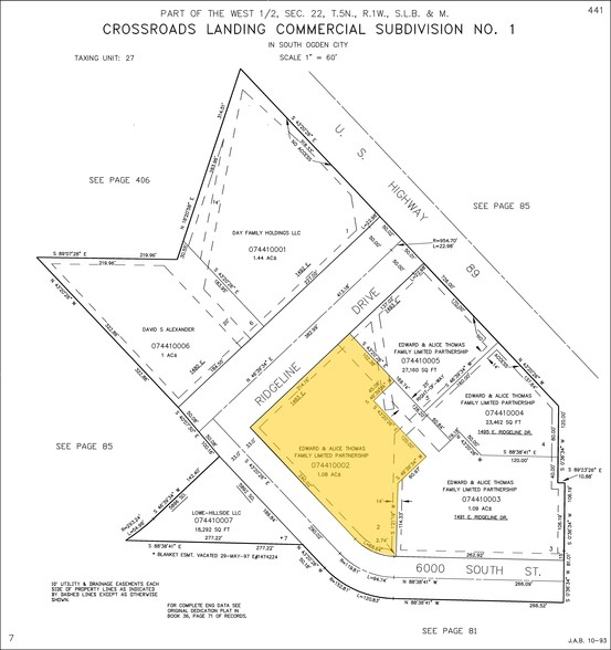 1483 E Ridgeline Dr, Ogden, UT for rent - Plat Map - Image 2 of 4