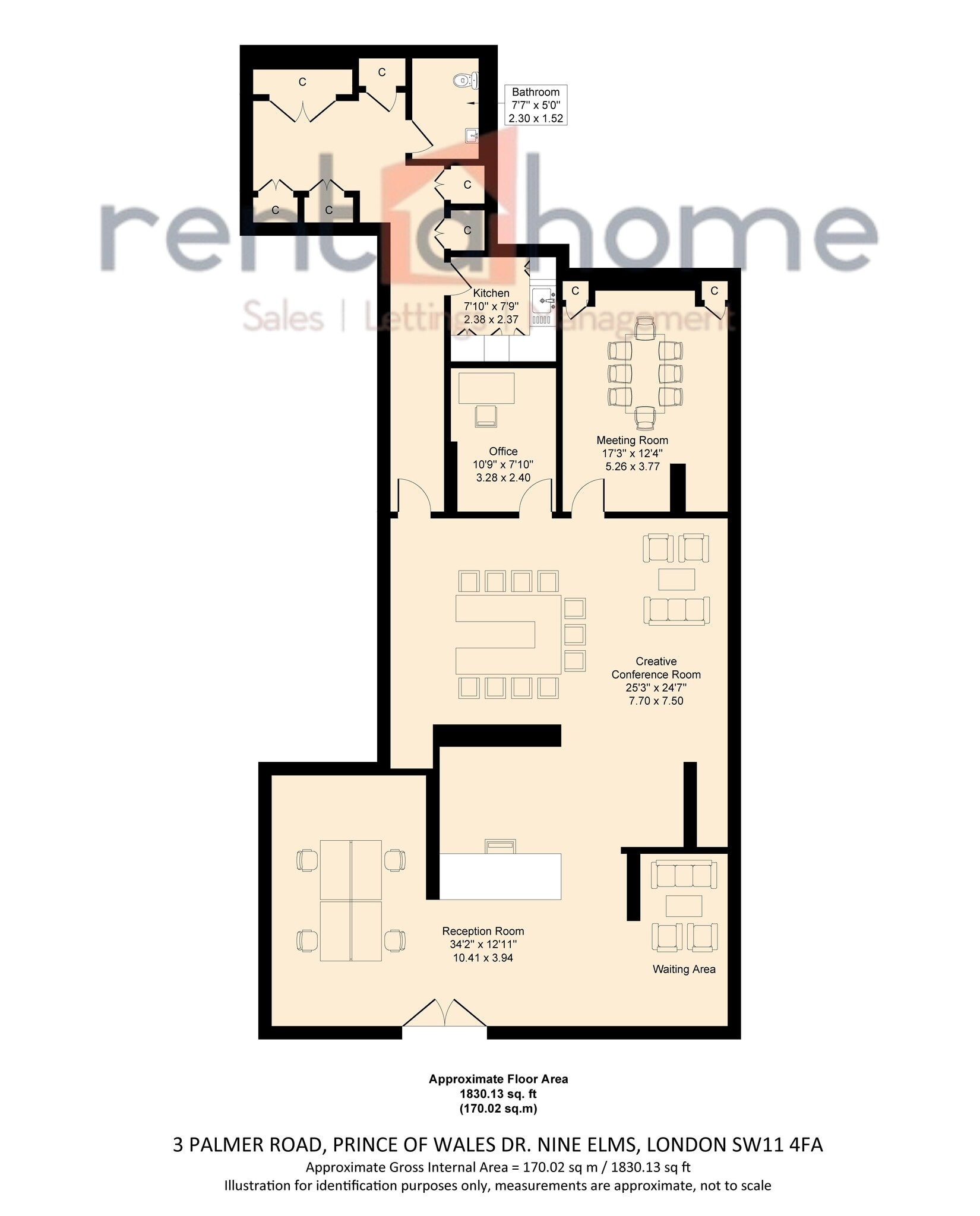 3 Prince Of Wales Dr, London to rent Floor Plan- Image 1 of 1