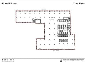 40 Wall St, New York, NY to rent Floor Plan- Image 1 of 1