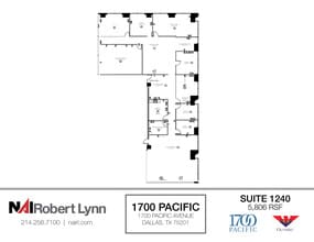 1700 Pacific Ave, Dallas, TX to rent Floor Plan- Image 1 of 2
