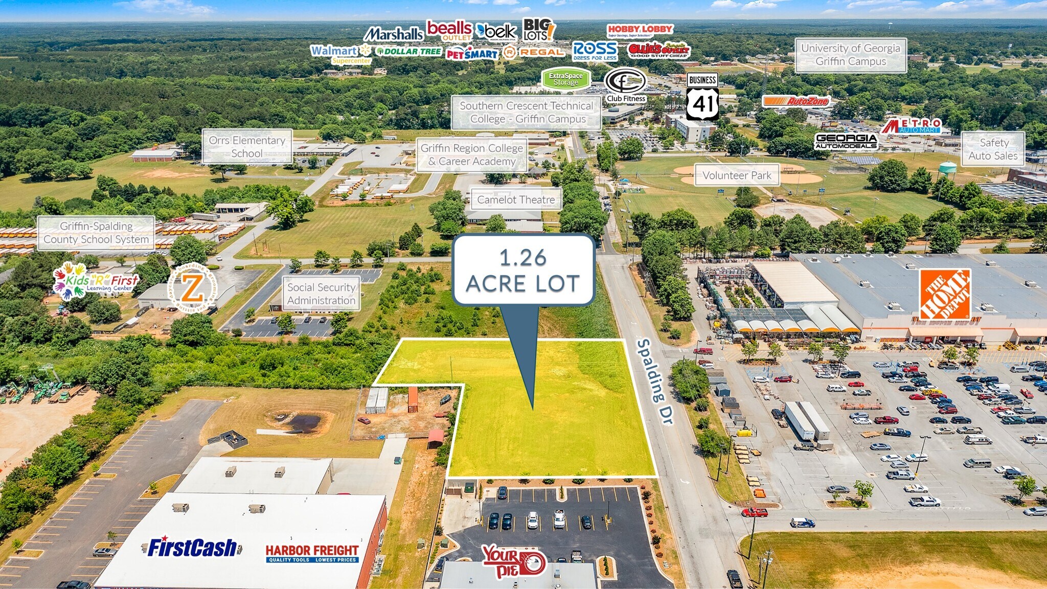 0 Spalding Dr, Griffin 30223 1.26 Acre Lot Griffin, GA