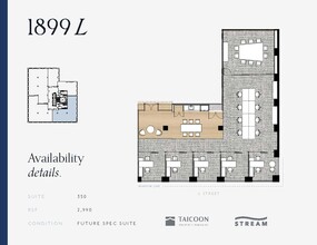 1899 L St NW, Washington, DC for rent Floor Plan- Image 2 of 2