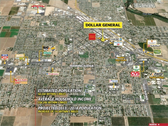 1602 10th St, Reedley, CA for sale - Aerial - Image 3 of 4