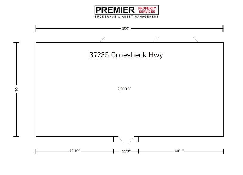 37235-37245 Groesbeck Hwy, Clinton Township, MI for rent - Floor Plan - Image 2 of 15