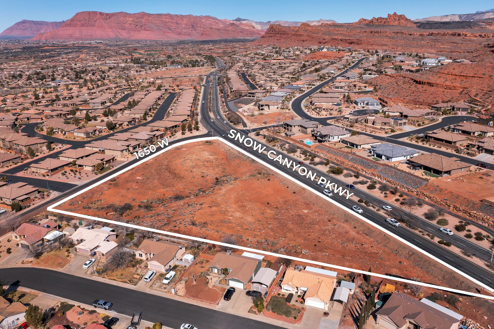 Snow Canyon Pky & 1650 W, St George, UT for sale Aerial- Image 1 of 5