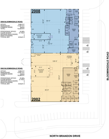 2002-2008 Bloomingdale Rd, Glendale Heights, IL for rent - Floor Plan - Image 2 of 2