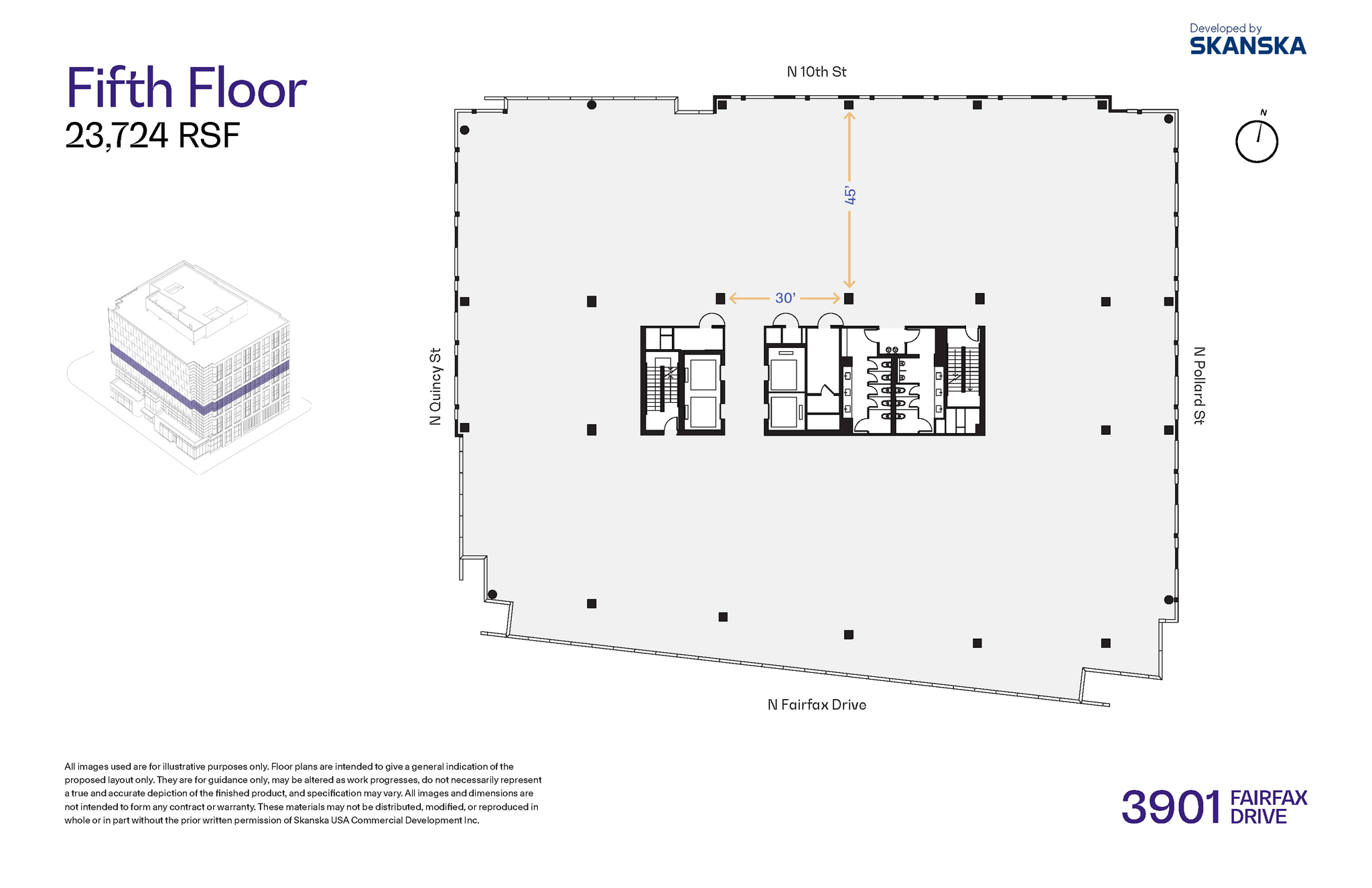 3901 N Fairfax Dr, Arlington, VA for rent Floor Plan- Image 1 of 4