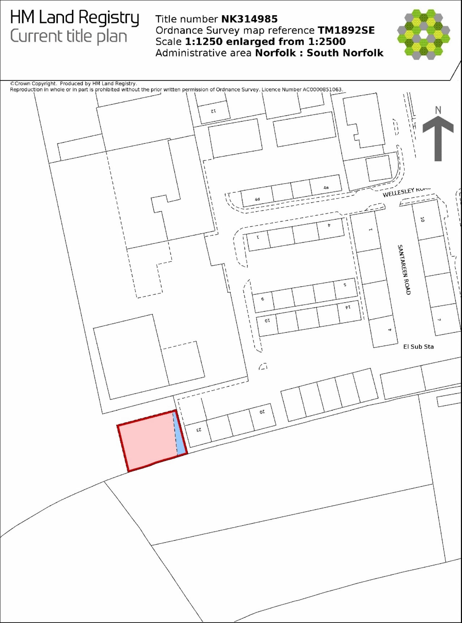 Wellesley Road, Long Stratton for sale Plat Map- Image 1 of 3