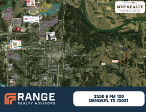 2550 120, Denison, TX - aerial  map view